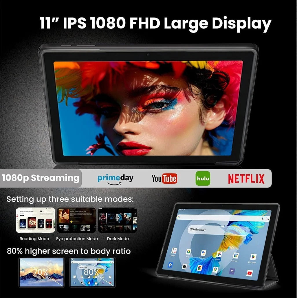 10.1″ Android Tablet – 24GB RAM + 128GB Storage, Octa-Core, Wi-Fi 6, IPS Screen, Long Battery Life